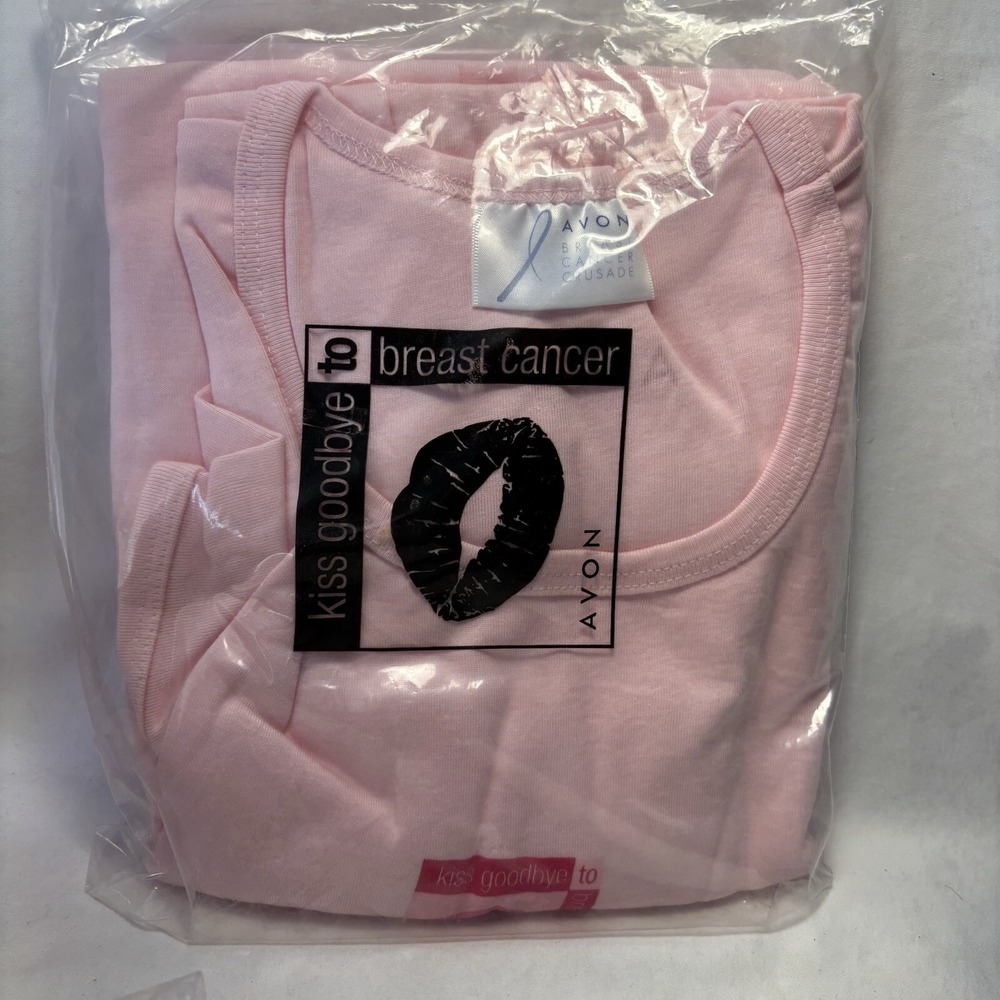 Avon Kiss Goodbye To Breast Cancer  T Shirt  X Large Gift Set Shopping Bag Shoe